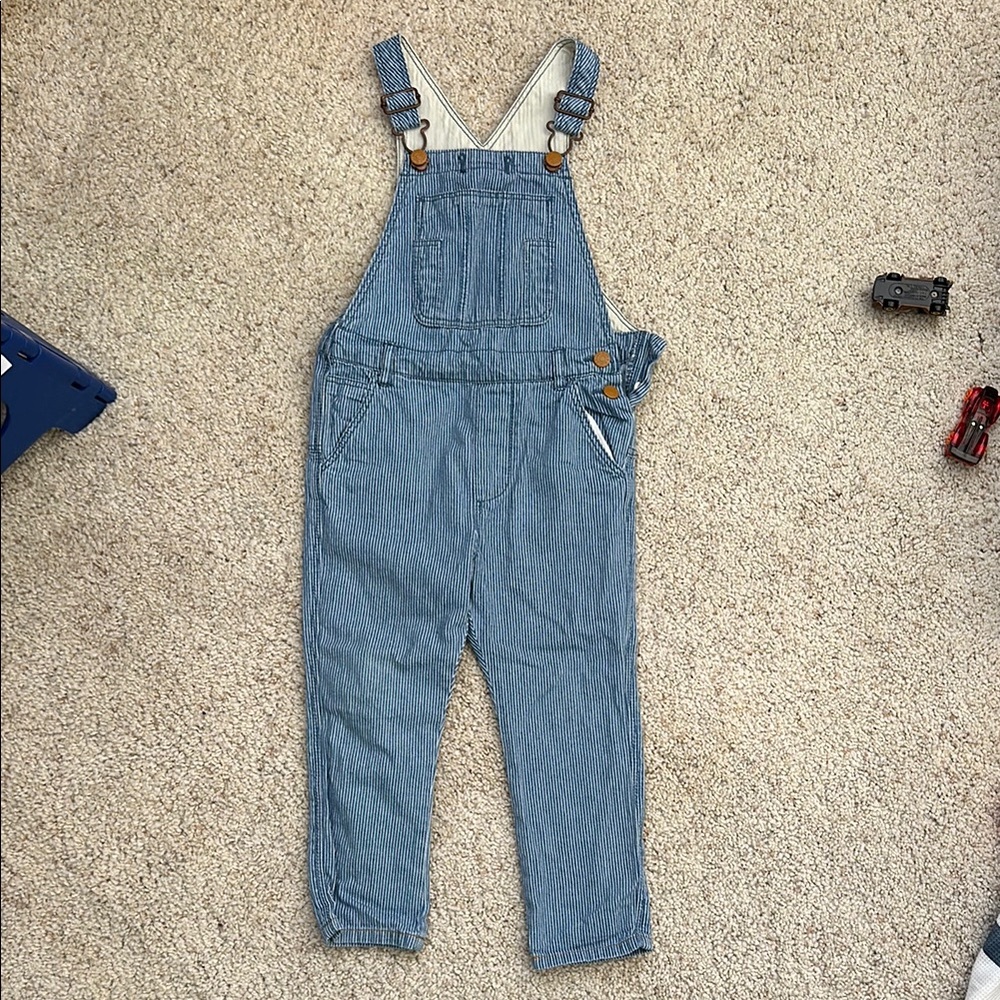 Children's Blue Striped Overalls